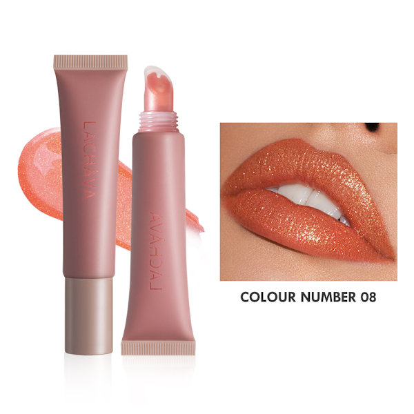 LACHAVA spejl flydende maling 10 farver perlemorsglimmer lipgloss læbeglans læbeglasur makeup engros 8