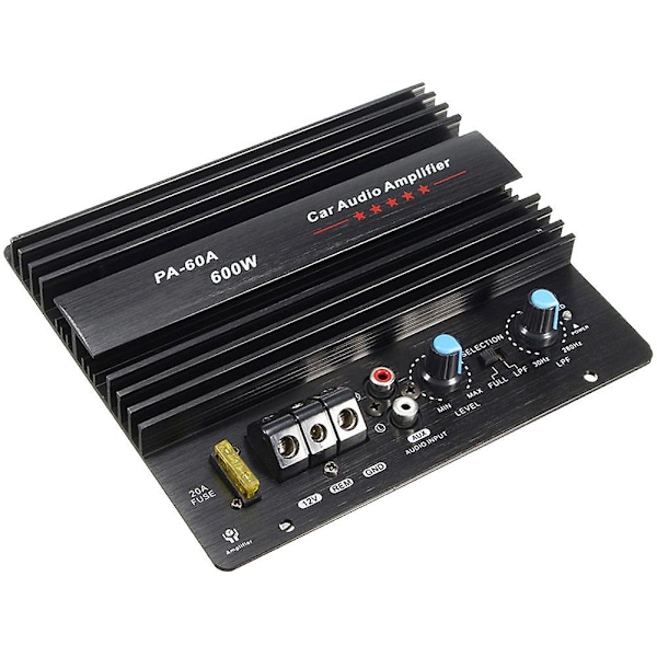 12v 600w Bilforstærkerkort Pa-60a Subwoofer Kredsløb Modul Bil Strømforstærker, Sort