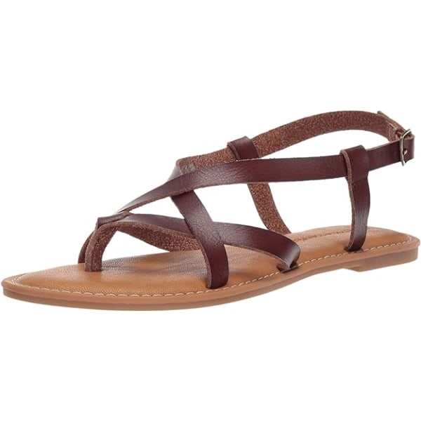 Kvinders afslappede rem-sandal Brown 41
