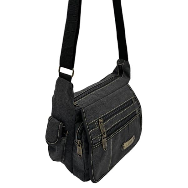 Canvas Axelväska Svart One Size Black