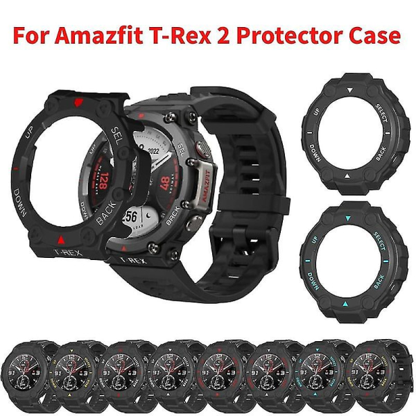 2-i-1 case + skärmskyddsglas för Amazfit T Rex 2 Smart Watch