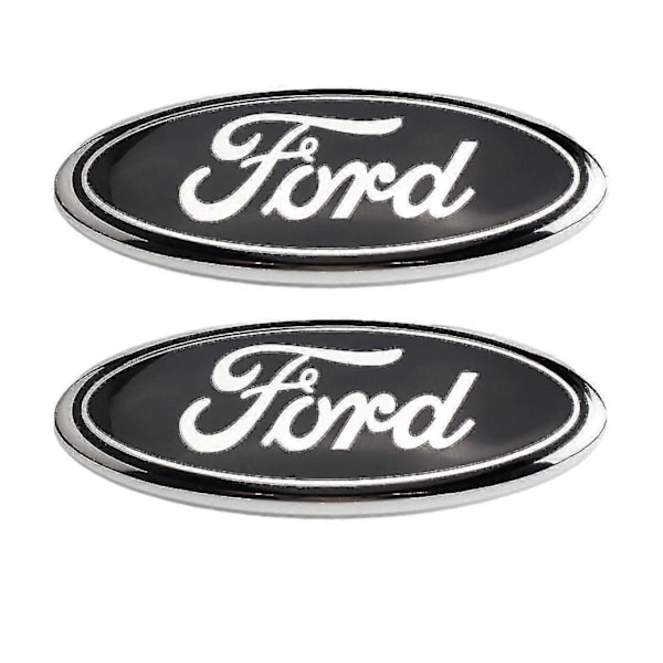 Metallmärke för Ford F150 F250 Oval Aluminium Dekal Främre Grill Baklucka Märke