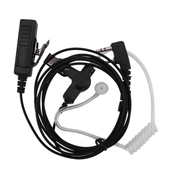 2x FBI 2-stifts Covert Lufttub Säkerhetshörlurar Headset Mic Walkie Talkie Hörlurar Hörlurar för Radio