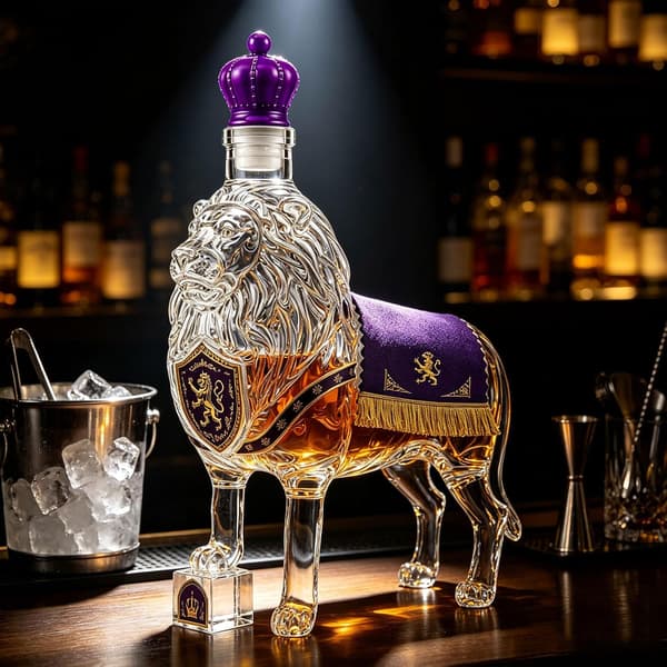 87:e kungliga lejonwhiskykaraffen, 3D-krona flaskformad bardekoration