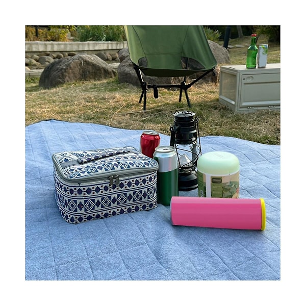 Udendørs Camping Picnic Bestikpose Madbeholder Pakke Multifunktionel Pose Bbq Opbevaringspose-c
