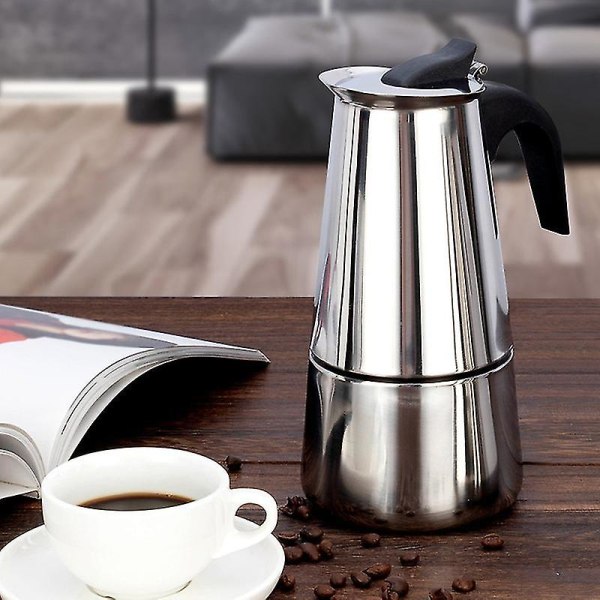 Multifunktionel Kaffekande i Rustfrit Stål - Mocha, Cafe Latte, Komfurperkolator