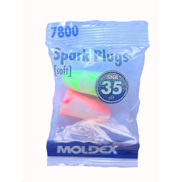 Moldex Bløde Skumørepropper - Moldex Spark Plugs 7800 Ørepropper Snr 35db-200par