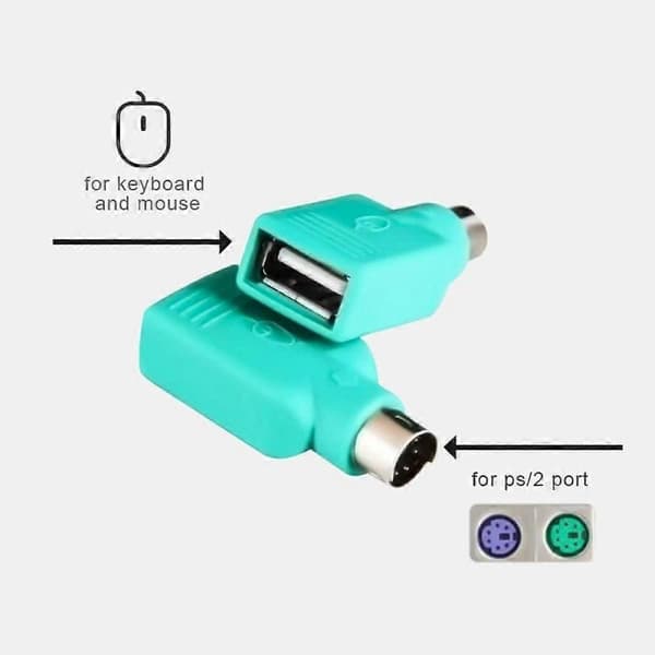 PS2 til USB Hun, PS/2 Han Konverter Adapter (Bemærk: Kan ikke matche alle bundkort, har matchningsproblem)