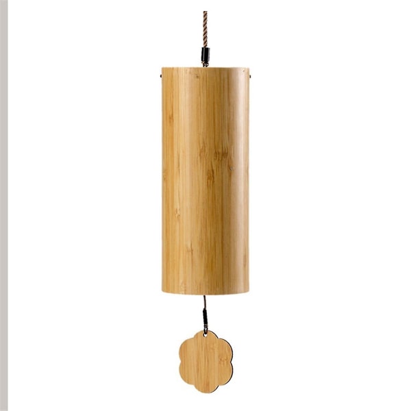 Am Chord sommerstil bambus 8-toner akkord vindklokker Naturlig bambus vindklokker Utendørs Hage Pav