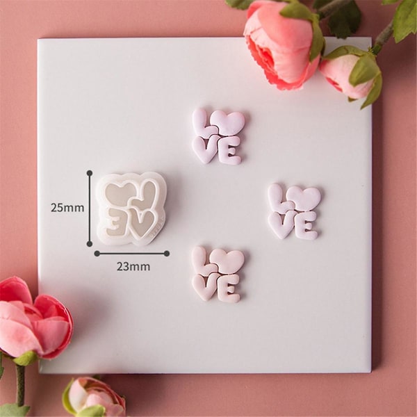 Valentinsdag-serien Love Clay Mold Attachment Stickers, Soft Clay Water Transfer Printing Paper