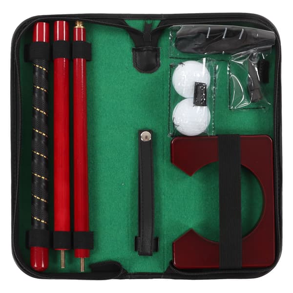 Bärbart Golf Putting Presentkit 3-delad Golfputter Träningslåda Höger Hand för Hemmakontor Inomhus