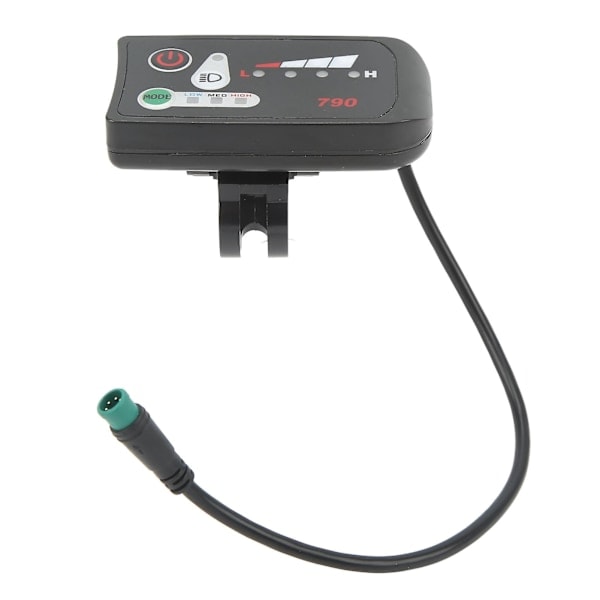 Elektrisk Cykel LED Strömdisplaypanel Elektrisk Cykel Modifierad Displaymätare med Vattentät 5P Hankontakt för 22,2mm Styre 36V
