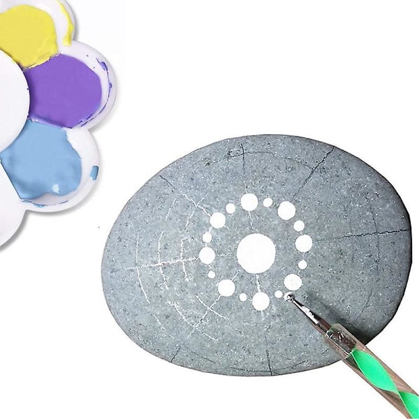 Mandala Dotting Stencil Værktøjer Stenmalingssæt Kuglepen Dotting Værktøjer Inkluderer Stencil, Maling Tr