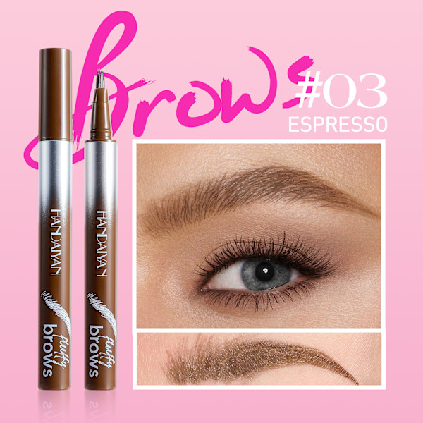 Ögonbrynspenna fem färger vilda ögonbryn vattentät långvarig handaiyan rot distinkt naturlig ögonbryn flytande ögonbrynspenna Wild Eyebrow Pencil #03
