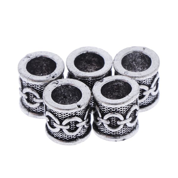 5-pack Viking Skäggpärlor Hårpärlor För Män DIY Pärlor Keltiska Rosenkranspärlor - Metallpärlor Keltisk Knyta Dreadlock Håraccessoarer