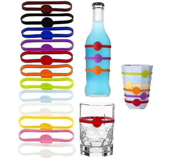 24 st Silikon Vin Glas Identifier Glas Identifier