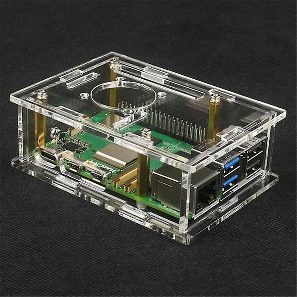 5-pack Akryl Case Transparent Skal Skyddande Case för Pi 5