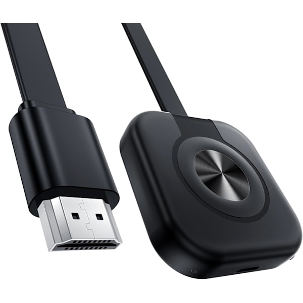 HDMI-adapter, 4K 2.4G & 5G Trådlös HDMI-dongel för iPhone/iPad/iOS/Android/Windows/Mac/Streaming TV/Monitor/Projektor, Stöd för Airplay/Miracast/DL...