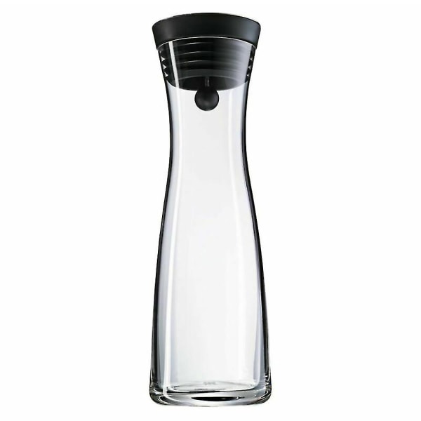 Water Carafe 1.8l High Borosilicate Glass Bottle Basic Tilting Lid Closure Jug