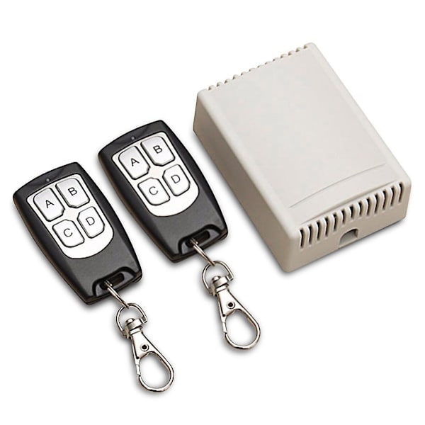 12V 4-kanals 433MHz Trådlös Fjärrkontrollbrytare Integrerat Kretskort Med 2 Sändare DIY Rep