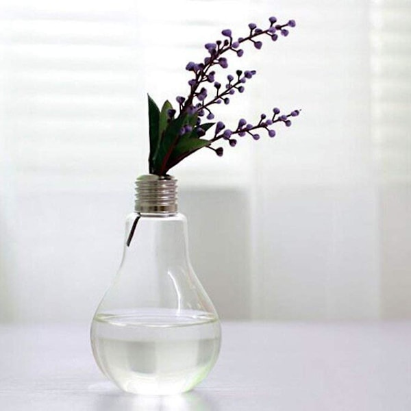 Transparent Glass Vase i Pæreform for Planter, Blomster, Hjem, Hage, Bryllupsdekorasjon