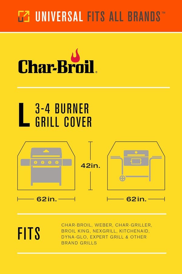 Char Broil Performance Grill Cover, 3-4 Brænder: Stor
