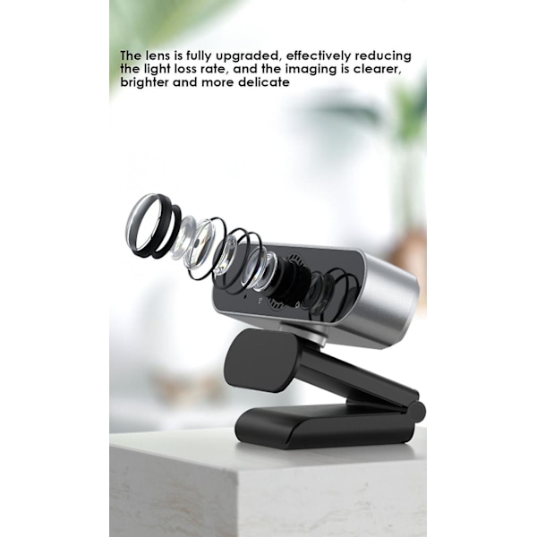 Webcam 4k Professionel Webkamera 1080p Web Cam Full HD Til PC USB Kamera