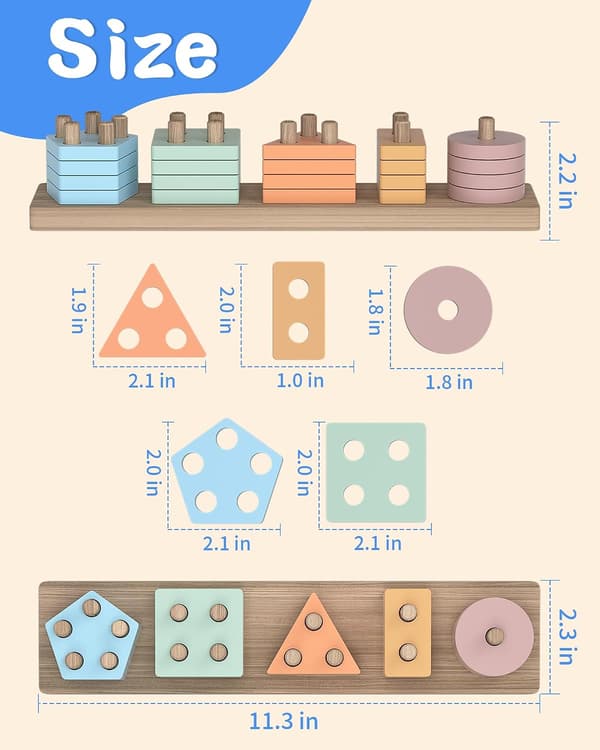 Montessori-leker for 1-2 år gamle jenter og gutter Bursdagsgaver