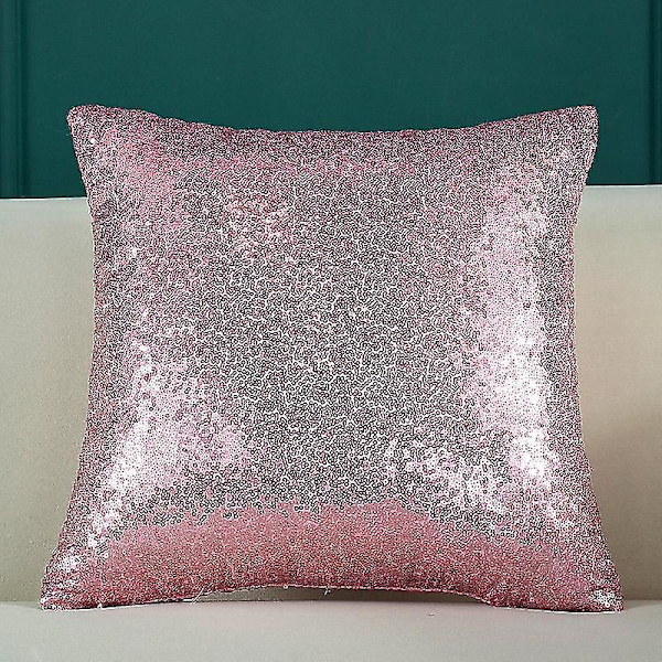 Set med 2 Havfrusäktade Sekvensplädöverdrag (rosa, 18x18 tum)