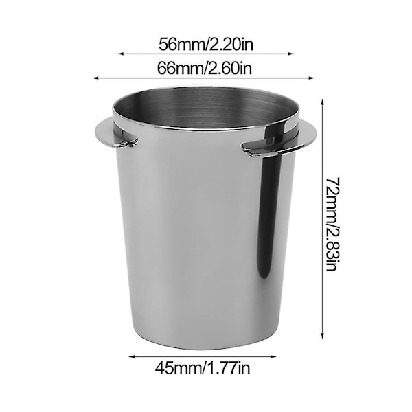 58mm Kaffeedoseringsskål i Rustfrit Stål med Komfortabel Greb til Espressomaskine