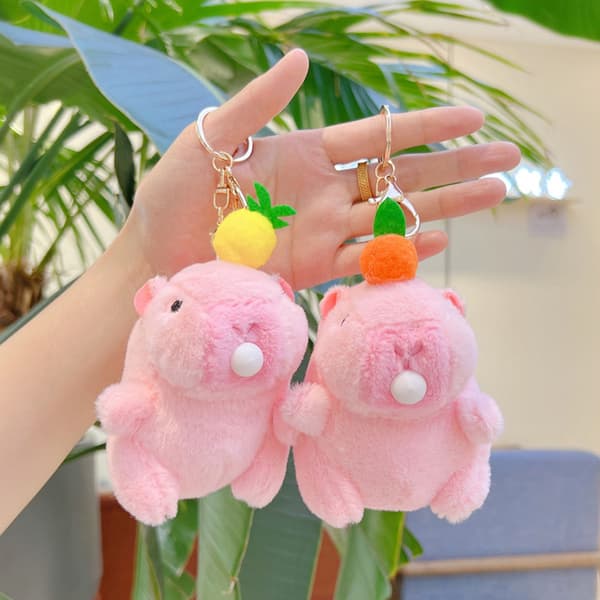 Söpö kapybara-pehmoavainnippu Kawaii-nukkeavainnippu reppuun A3
