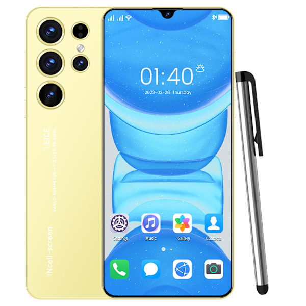 Ny S24 Ultra 6.8-tommer Android alt-i-en 1+16G smartphone gold