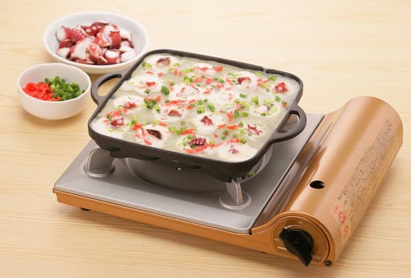 Iwatani blæksprutte grillpande, sort, størrelse M