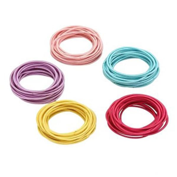 100 elastiske gummibånd - farverige