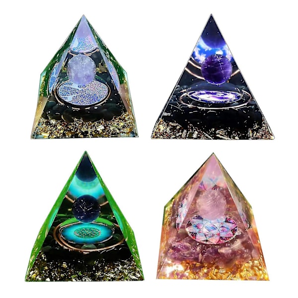 Pyramide Krystallstein Energi Generator Healing Naturlig Krystall Reiki Chakra For Hjem Soverom Kontor Skrivebord Dekorasjon (Størrelse: 5cm-z011)