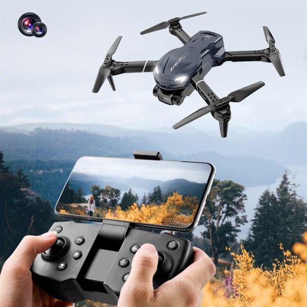 Drone Dual 4K HD -kameran kaukosäätimellä Lelut Lahjat pojille Tytöille Korkeuspidolla päättömällä tilalla