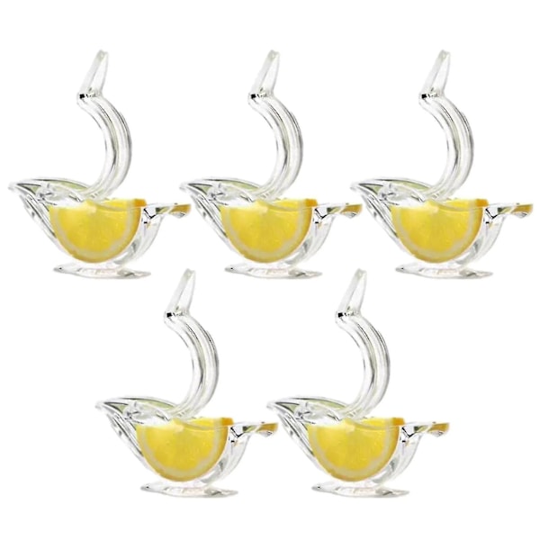5 stk Citronpresser Klip Akryl Manuel Citron Skive Presser Praktisk Transparent Frugtpresser Til Hjemmet