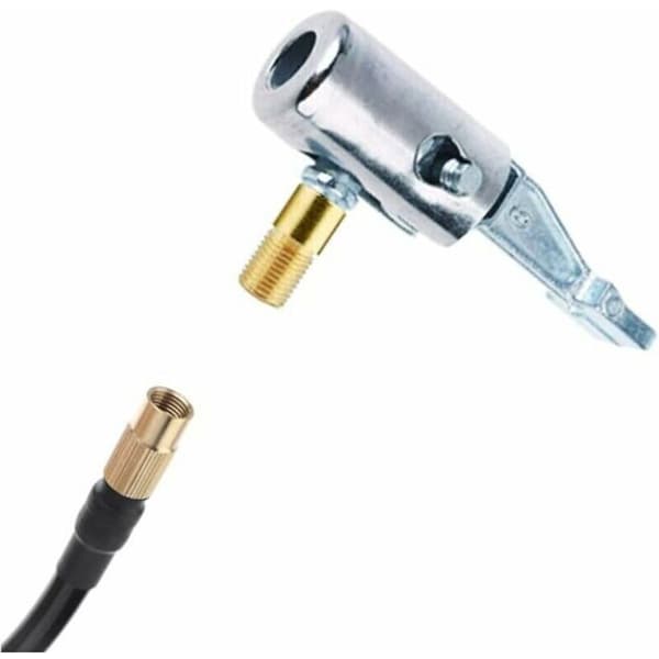 Dækpumpeventil i zinklegering – Gevinddyseadapter – Kompatibel med pumper og kompressorer