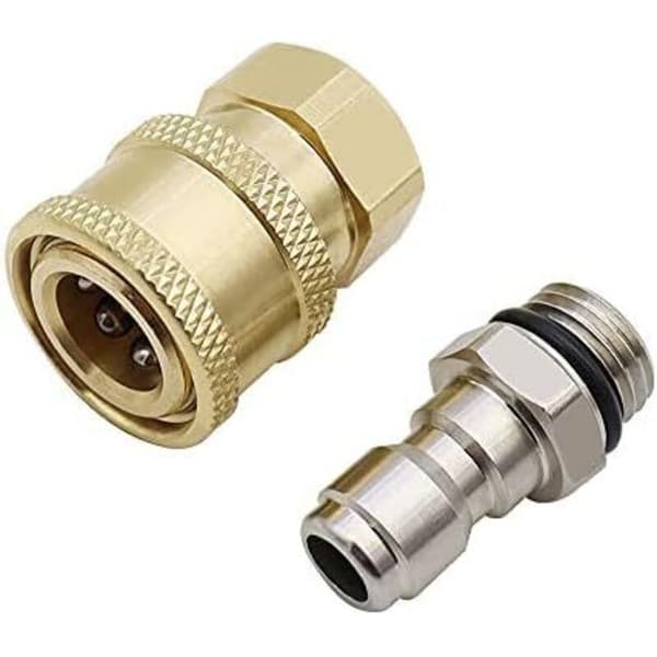 1/4'' Högtryckstvätt Snabbkoppling Mässing Högtryckstvätt Koppling Adapter Högtryckstvätt Kopplingar för Högtrycksvattenpistol.