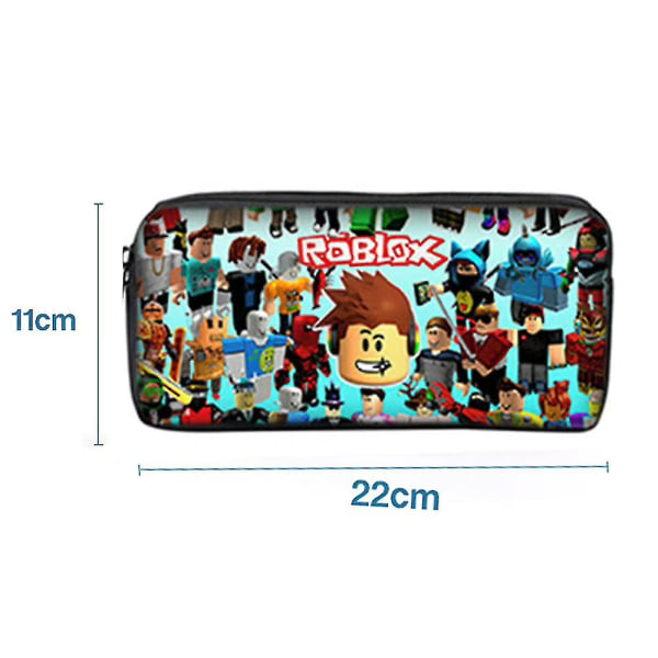 Roblox printed ryggsäck för barn Bokväska + case + axelväska 3st set presenter