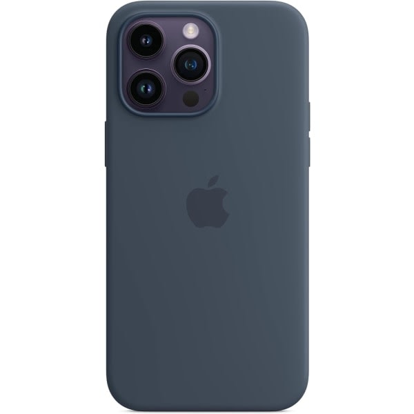 Applen silikonikuori MagSafella iPhone 14 Pro Maxille, Myrskynsininen