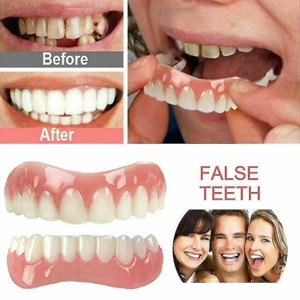 Faner Tänder Snap On Instant Smile Faner Kosmetiska Tänder Tandproteser