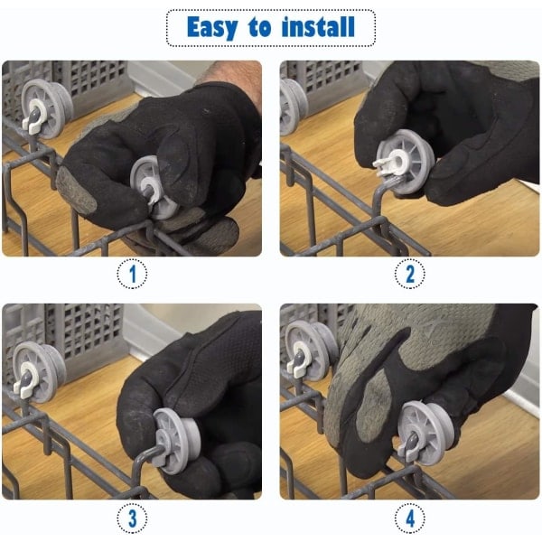 Universell hjul nedre kurv med 8 hjul for Siemens Bosch Beko Neff oppvaskmaskiner