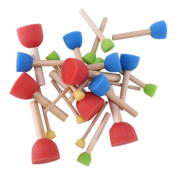 Skumstämplar Assortment - Svampmålningsstift Set 24/-skumborste Värdepaket - 1,5cm 2cm 3cm 4cm