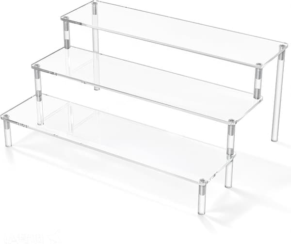 Akryl Display Riser, Klar Parfym Organizer, 3-vånings Cupcake Stativ