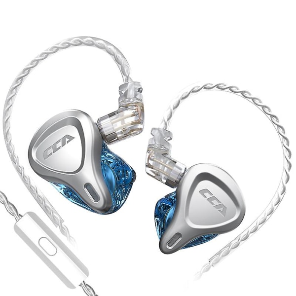 HIFI in Ear Langalliset kuulokkeet Bass Sport Headset Monitor Kuulokkeet Melunvaimennusnappikuulokkeet ZSN PRO :lle mikrofoninsinisellä