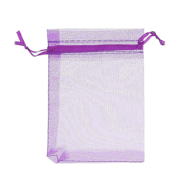100 stycken 4 x 6 tum Organza Presentpåsar Dragkedja Smyckespåsar Bröllop Fest Favoritpåsar (multi