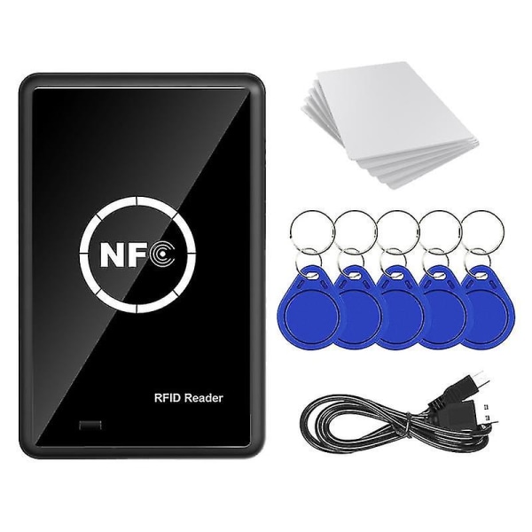 RFID NFC Kopiator Duplikator 13,56KHz Key Fob NFC Smart Card Reader Writer 13,56MHz Krypterad programmerare USB UID T5577