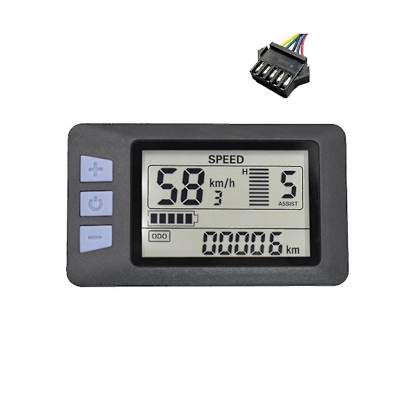 P3h Lcd-näyttömittari Kojelauta 24v-60v Sähköpyörän Mittarinäyttöpaneeli Sähköpotkulaudalle(sm P