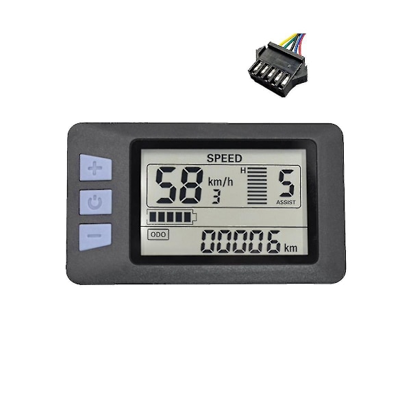P3h Lcd-skärmmätare Instrumentpanel 24v-60v Elektrisk cykelmätare Displaypanel för elektrisk skoter(sm P